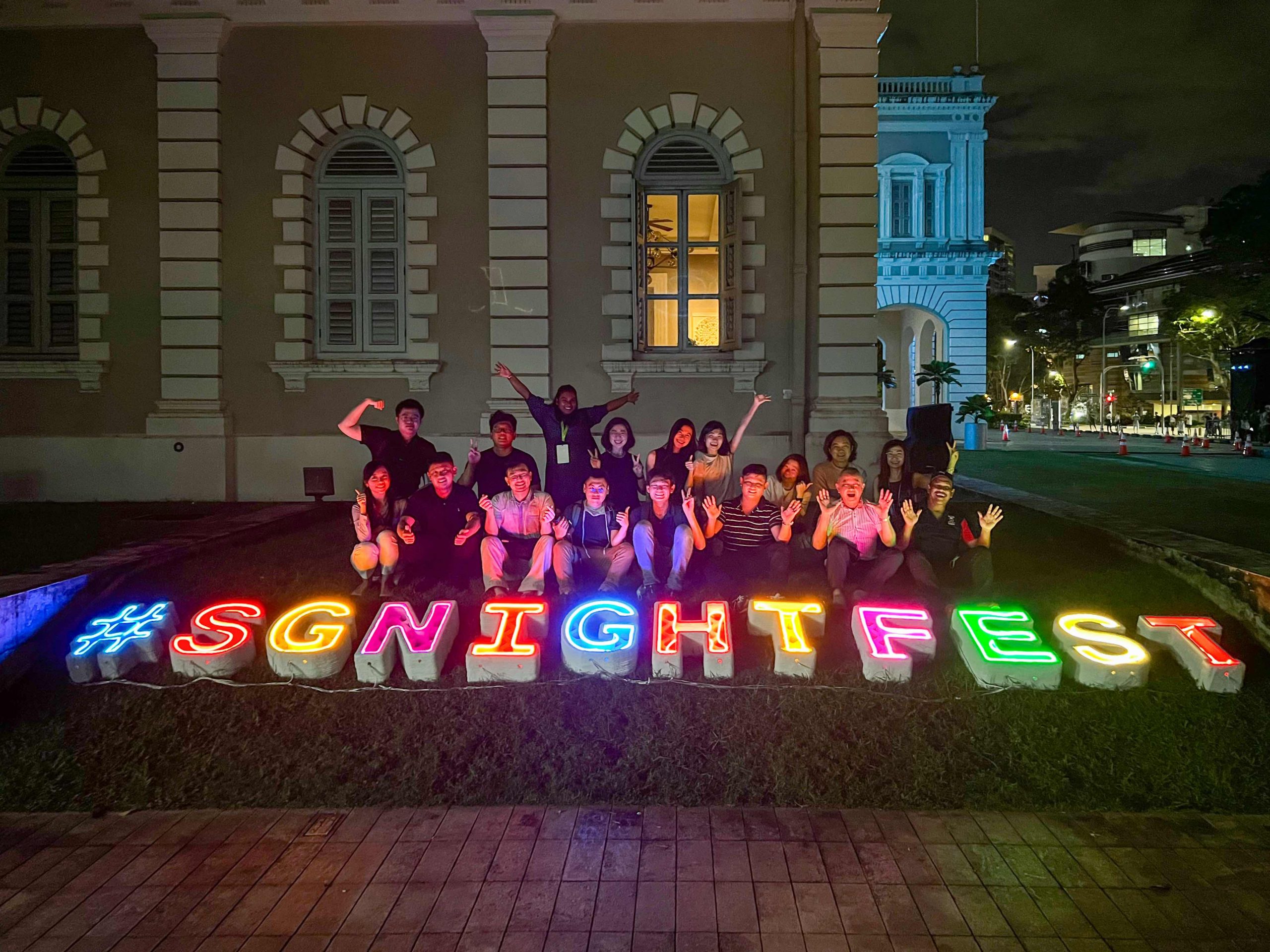 SG Nightfest Concrete Letters